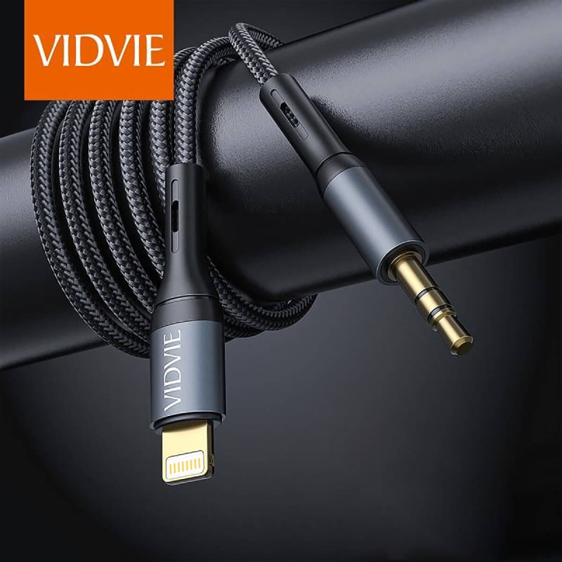 Kabel mini jack przejściówka Iphone czarny 1,8 m lightning