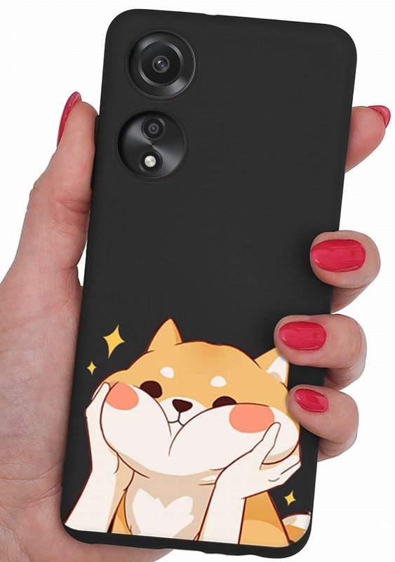 Etui do Oppo A78 5G / A58 5G malowane wzór 5 + szkło case nakładka na plecki kot