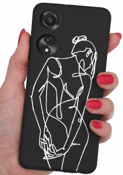 Etui do Oppo A78 5G / A58 5G malowane wzór kobiecy + szkło