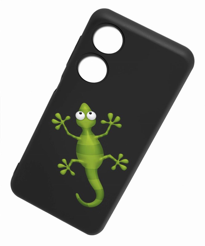 Etui do Oppo A78 5G / A58 5G malowane wzór 11 + szkło case nakładka na plecki case jaszczurka kameleon gad płaz salamandra