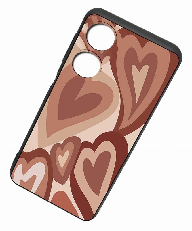 Etui do Oppo A78 5G / A58 5G malowane wzór 13 + szkło case nakładka na plecki case serca