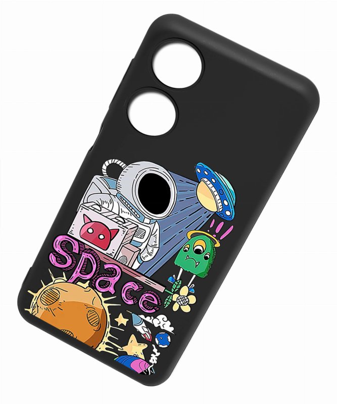 Etui do Oppo A78 5G / A58 5G malowane wzór 16 + szkło case nakładka na plecki case space