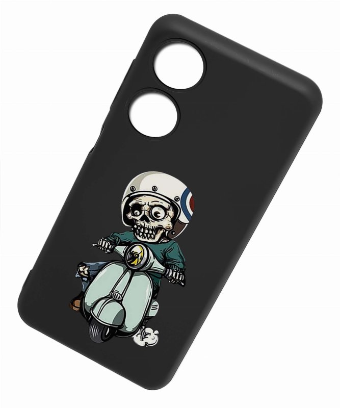 Etui do Oppo A78 5G / A58 5G malowane wzór 20 + szkło case nakładka na plecki case szkielet motor skuter
