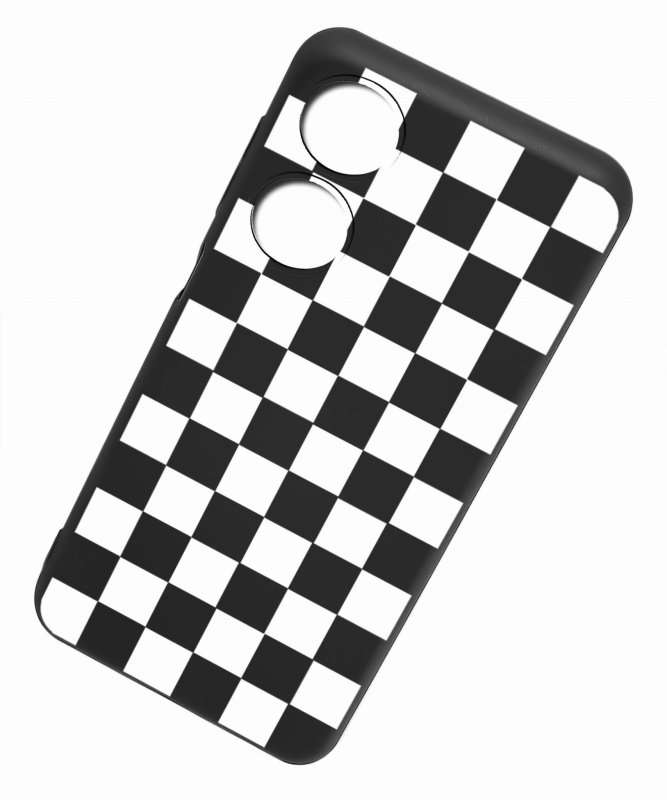 Etui do Oppo A78 5G / A58 5G malowane wzór 21 + szkło case nakładka na plecki case szachownica kratka