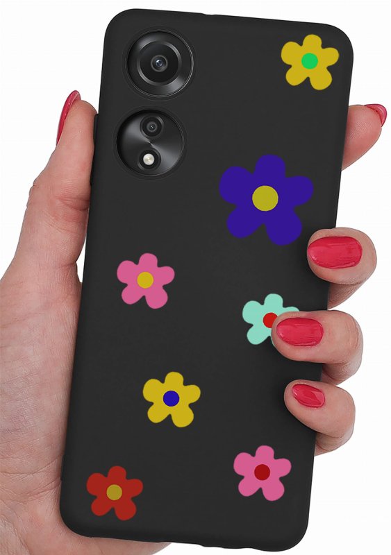 Etui do Oppo A78 5G / A58 5G malowane wzór 23 + szkło case nakładka na plecki case kwiaty