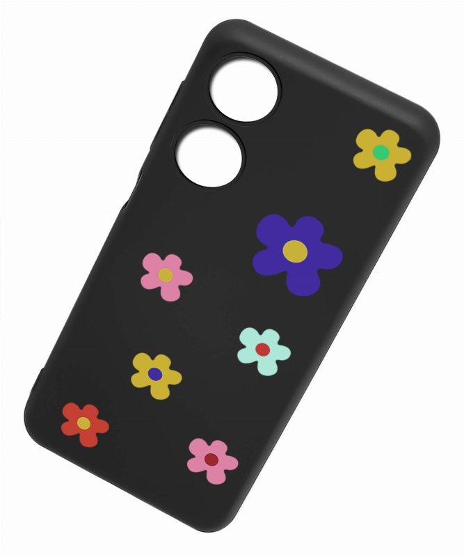 Etui do Oppo A78 5G / A58 5G malowane wzór 23 + szkło case nakładka na plecki case kwiaty