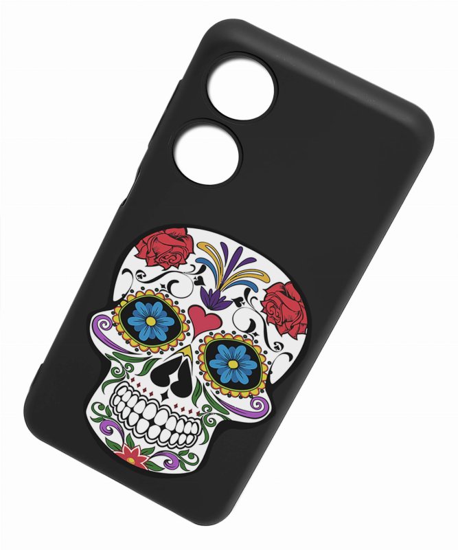 Etui do Oppo A78 5G / A58 5G malowane wzór 28 + szkło case nakładka na plecki case czaszka