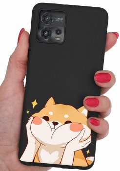 Etui do Motorola Moto G72 malowane wzór kot + szkło