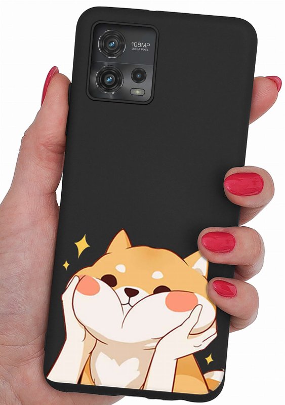 Etui do Motorola Moto G72 malowane wzór 5 + szkło nakładka na plecki case kot