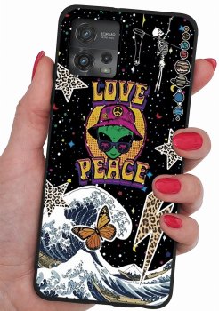 Etui do Motorola Moto G72 malowane wzór fajny + szkło