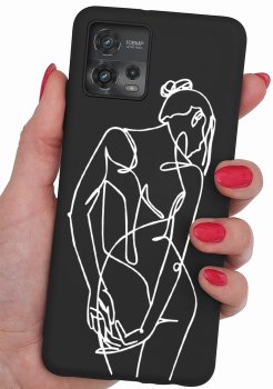 Etui do Motorola Moto G72 malowane wzór kobiecy + szkło