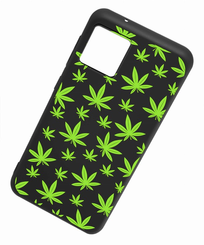 Etui do Motorola Moto G72 malowane wzór 17 + szkło nakładka na plecki case  liście marycha zioło konopia