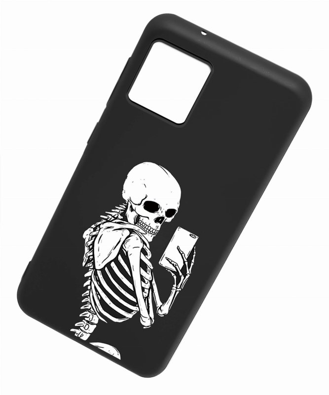 Etui do Motorola Moto G72 malowane wzór 18 + szkło nakładka na plecki case  szkielet kościotrup selfie