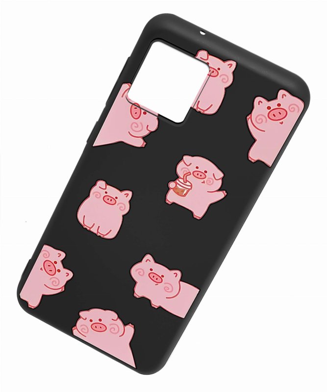 Etui do Motorola Moto G72 malowane wzór 30 + szkło nakładka na plecki case świnki