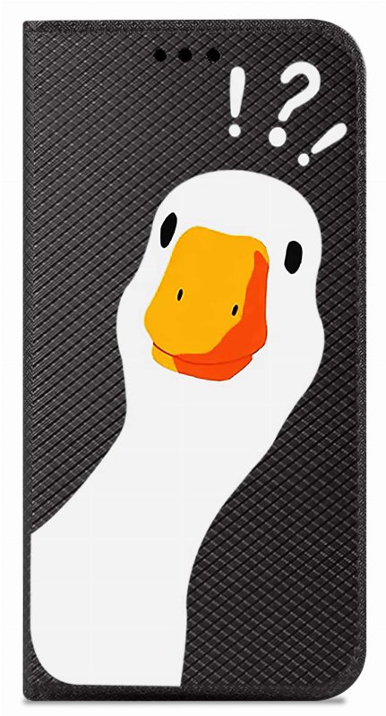 Etui do Motorola Moto G13 / G23 / G53 zamykane malowane wzór gęś pipa kaczka + szkło pokrowiec kabura case z klapką