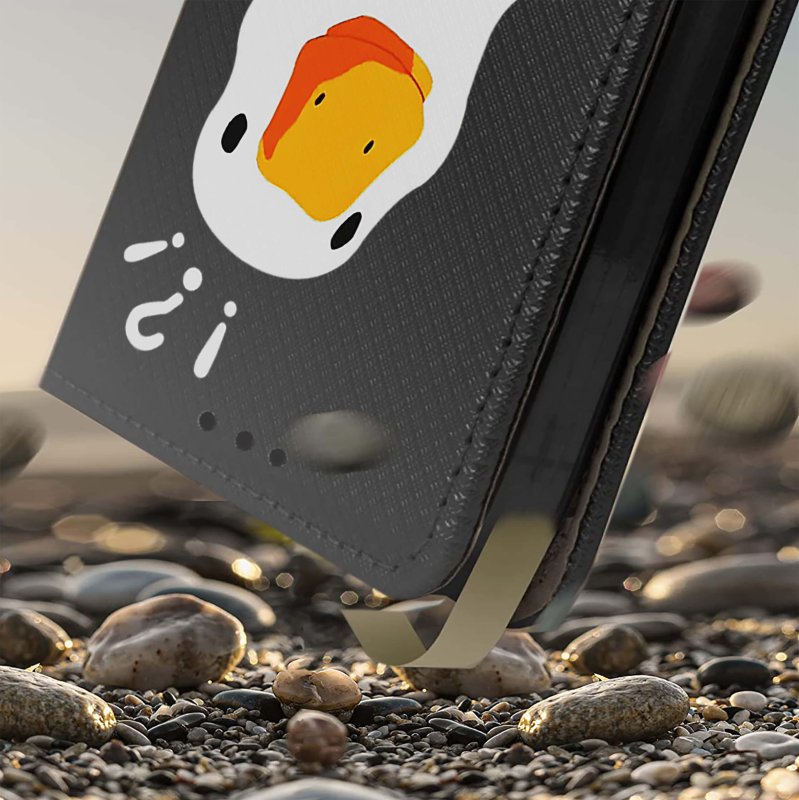 Etui do Motorola Moto G13 / G23 / G53 zamykane malowane wzór gęś pipa kaczka + szkło pokrowiec kabura case z klapką