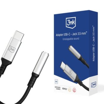 3MK adapter Usb-C - Jack 3.5mm typ żeński