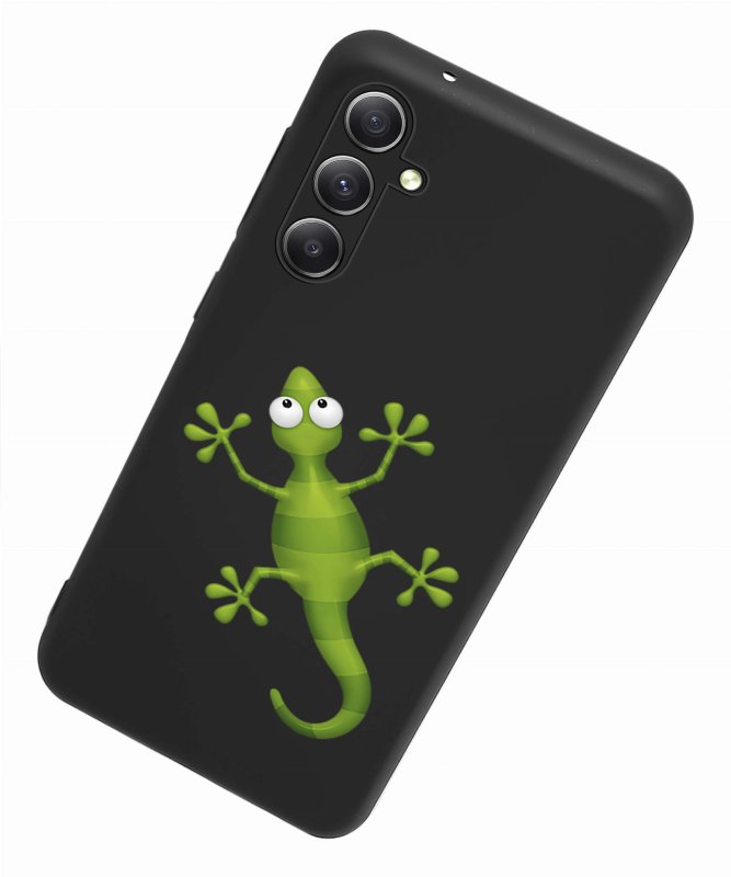 Etui do Samsung Galaxy S23 Fe malowane wzór + szkło nakładka na plecki case jaszczurka kameleon  gad płaz