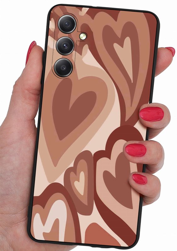 Etui do Samsung Galaxy S23 Fe malowane wzór + szkło nakładka na plecki case serca