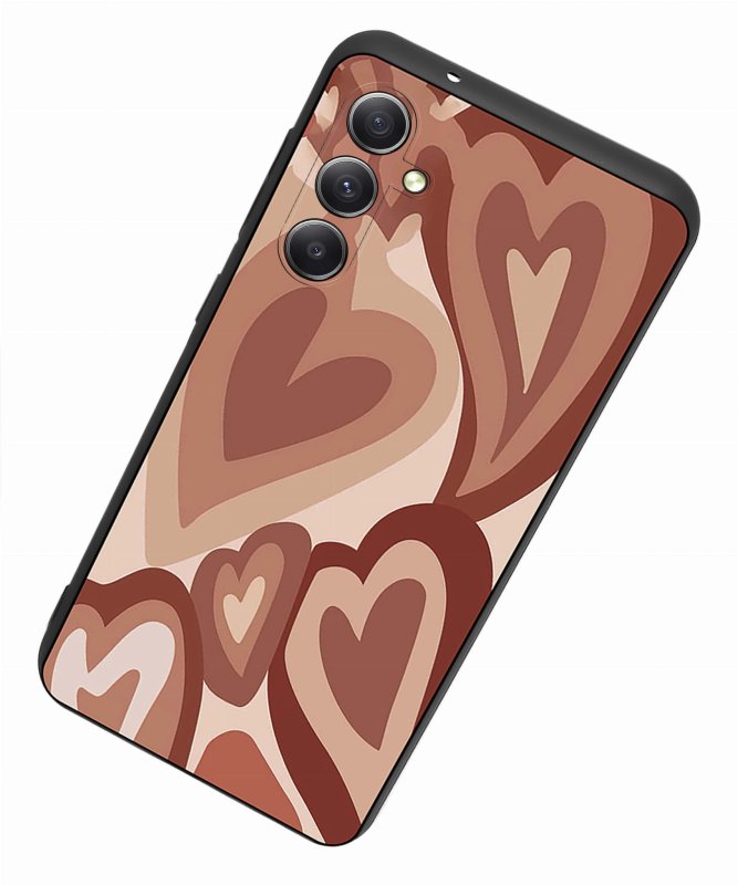 Etui do Samsung Galaxy S23 Fe malowane wzór + szkło nakładka na plecki case serca
