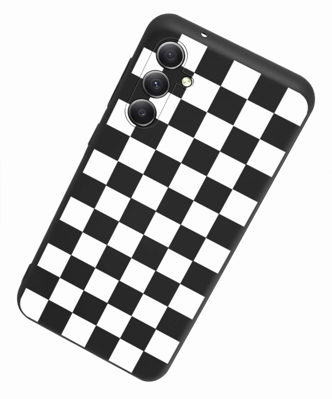 Etui do Samsung Galaxy S23 Fe malowane wzór + szkło nakładka na plecki case szachownica kratka