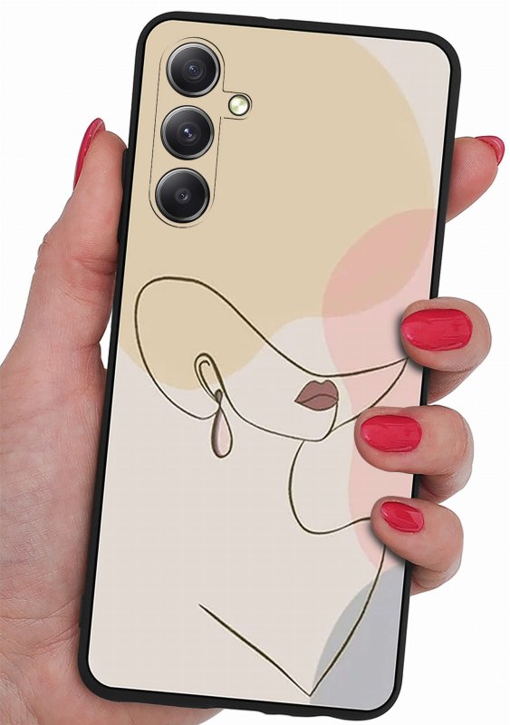 Etui do Samsung Galaxy S23 Fe malowane wzór + szkło nakładka na plecki case kobieta kapelusz