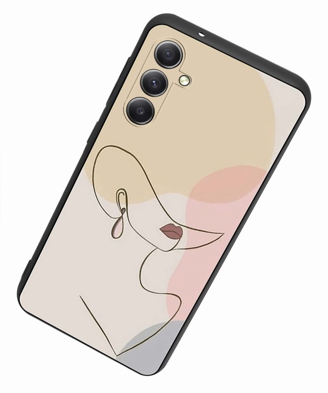 Etui do Samsung Galaxy S23 Fe malowane wzór + szkło nakładka na plecki case kobieta kapelusz