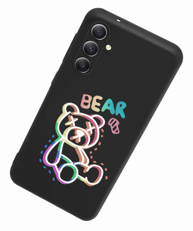 Etui do Samsung Galaxy S23 Fe malowane wzór + szkło nakładka na plecki case miś bear