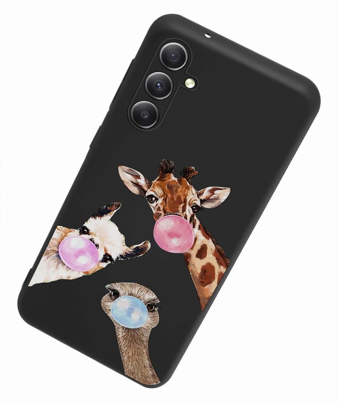 Etui do Samsung Galaxy S23 Fe malowane wzór + szkło nakładka na plecki case zwierzęta