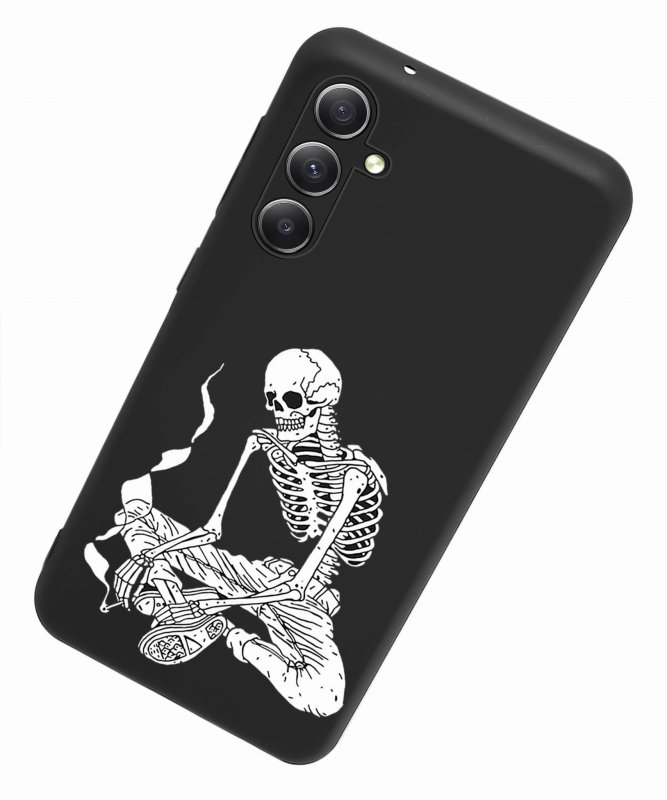 Etui do Samsung Galaxy S23 Fe malowane wzór + szkło nakładka na plecki case kościotrup szkielet