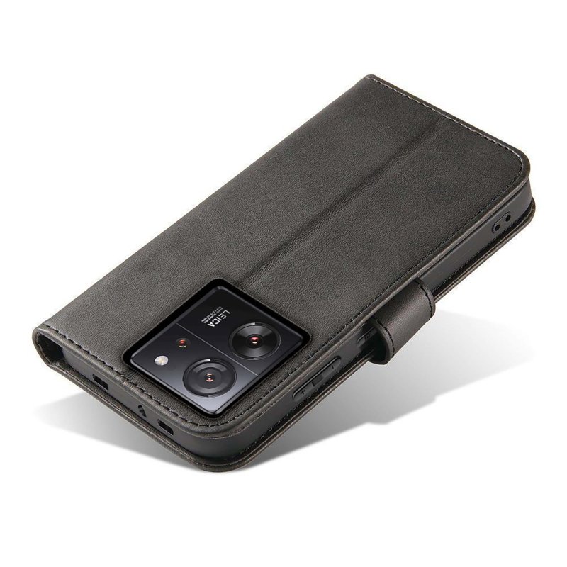 Etui do Xiaomi 13T / 13T Pro skórzane z klapka czarne + szkło pokrowiec kabura case zamykane