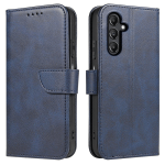 Etui do Samsung Galaxy M34 5G skórzane z klapką granatowe + szkło