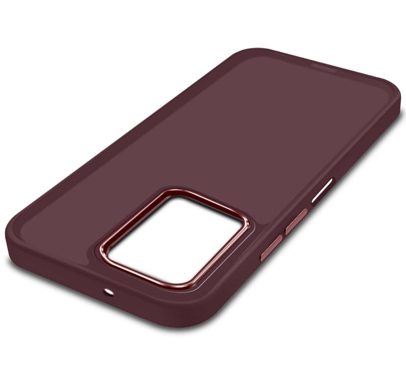 Etui do Motorola Moto G54 5G burgundowe matowe + szkło nakładka na plecki case satynowe