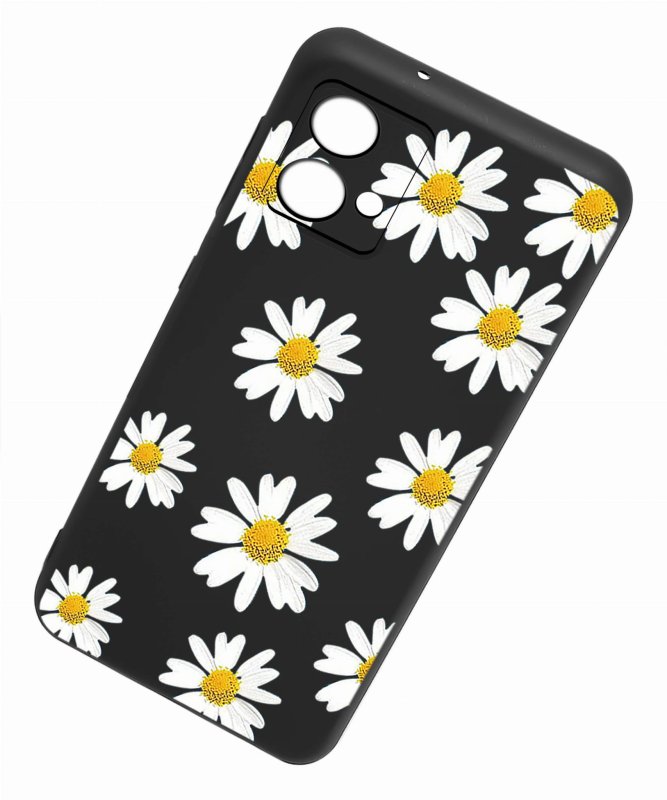 Etui do Motorola Moto G84 5G malowane wzór + szkło nakładka na plecki case margaretki rumianek kwiatki