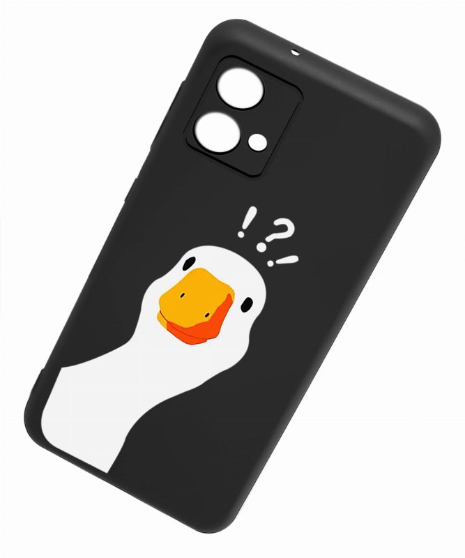Etui do Motorola Moto G84 5G malowane wzór + szkło nakładka na plecki case kaczka gęs pipa