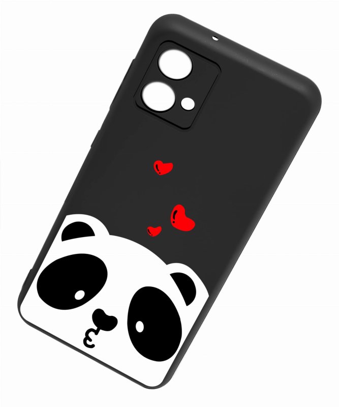 Etui do Motorola Moto G84 5G malowane wzór + szkło nakładka na plecki case miś panda
