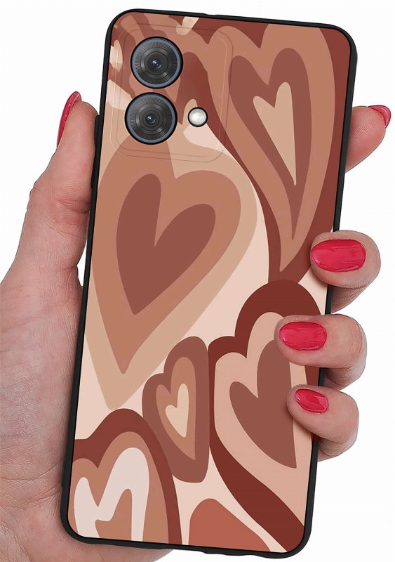 Etui do Motorola Moto G84 5G malowane wzór + szkło nakładka na plecki case serca