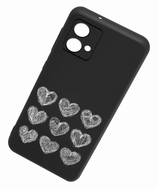 Etui do Motorola Moto G84 5G malowane wzór + szkło nakładka na plecki case serca