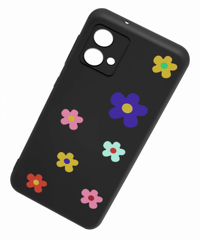 Etui do Motorola Moto G84 5G malowane wzór + szkło nakładka na plecki case kwiatki