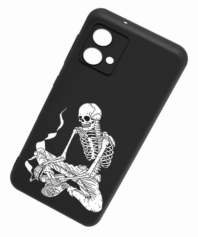 Etui do Motorola Moto G84 5G malowane wzór + szkło nakładka na plecki case szkielet kościotrup