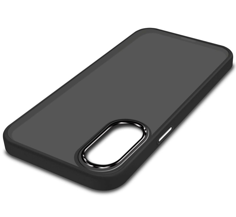 Etui do Oppo A78 5G / A58 5G matowe czarne + szkło nakładka na plecki case