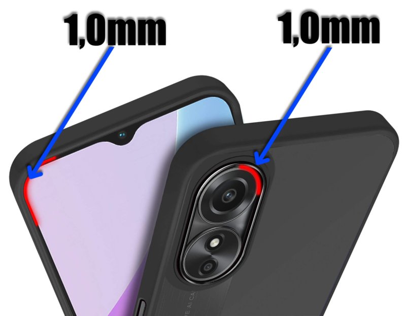 Etui do Oppo A78 5G / A58 5G matowe czarne + szkło nakładka na plecki case