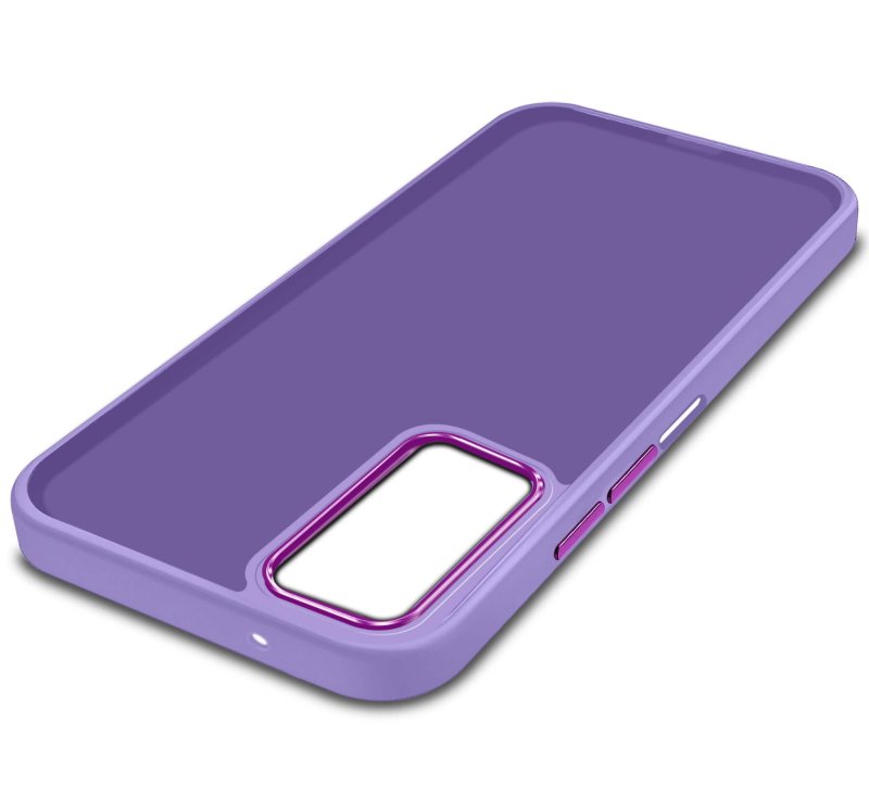 Etui do Samsung Galaxy A14 / A14 5G matowe fioletowe + szkło nakładka na plecki case