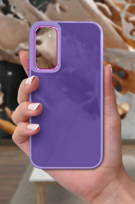 Etui do Samsung Galaxy A14 / A14 5G matowe fioletowe + szkło nakładka na plecki case