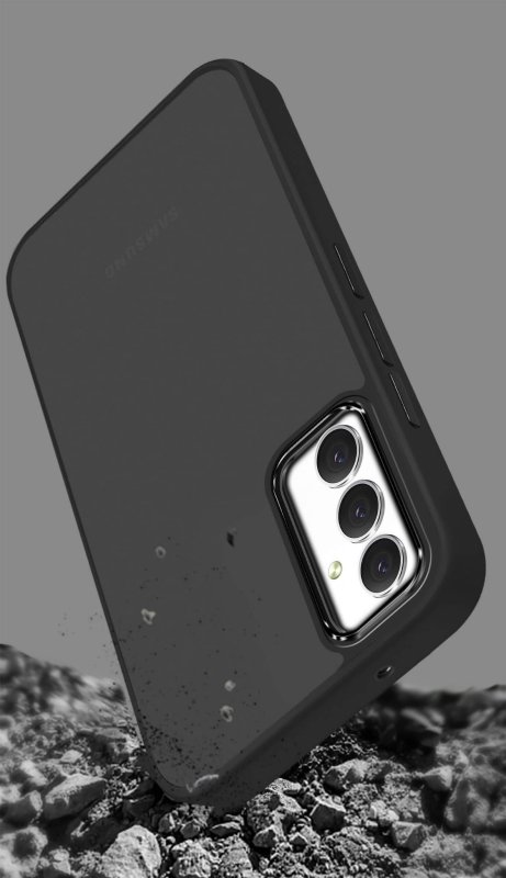 Etui do Samsung Galaxy A54 5G matowe czarne + szkło nakładka na plecki case