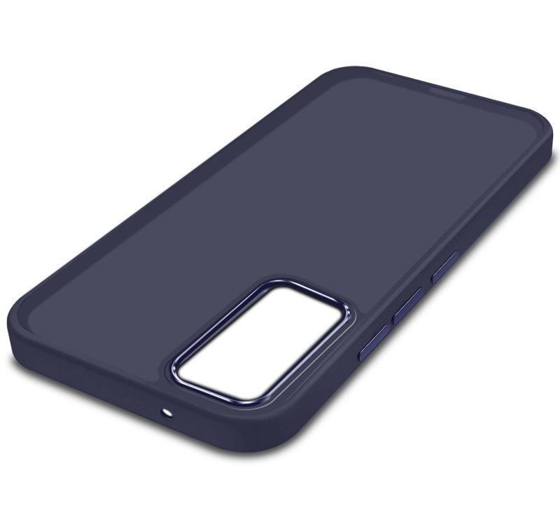 Etui do Samsung Galaxy A54 5G matowe granatowe + szkło nakładka na plecki case