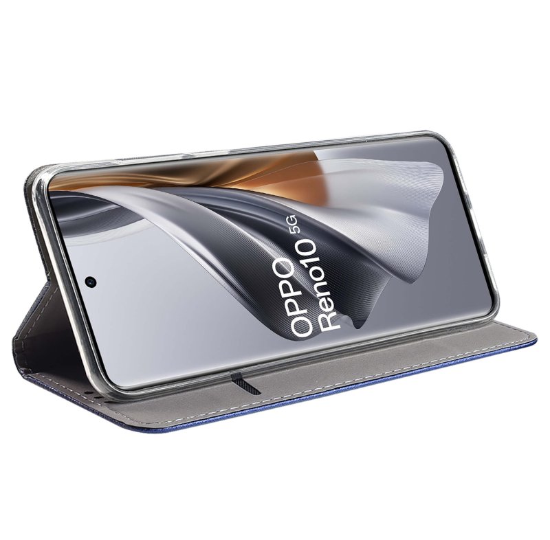 Etui do Oppo Reno 10 5G / 10 Pro 5G granatowe zamykane pokrowiec kabura case z klapka