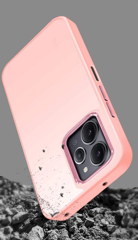 Etui do Xiaomi Redmi 12 4G różowe matowe + szkło nakładka ana plecki case