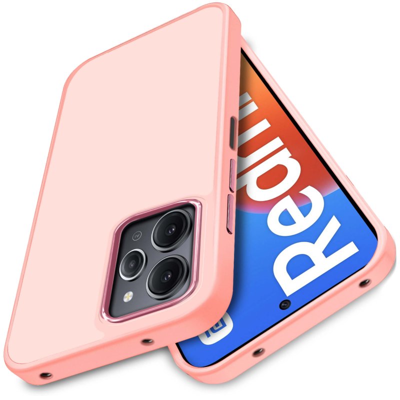 Etui do Xiaomi Redmi 12 4G różowe matowe + szkło nakładka ana plecki case
