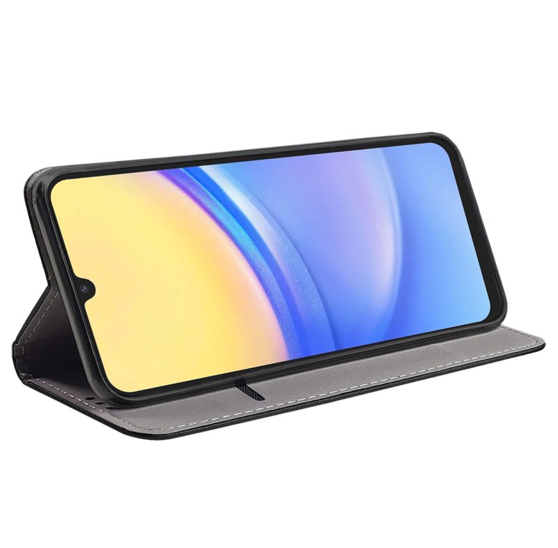 Etui do Samsung Galaxy A15 czarne zamykane + szkło pokrowiec kabura case z klapka smart